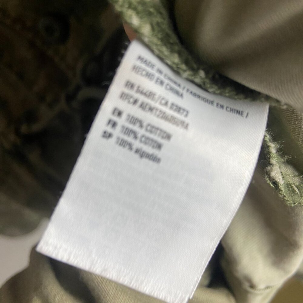American Eagle Size M Camo Button Down Drawstring Waist Shacket Utility Y2K - Picture 4 of 6